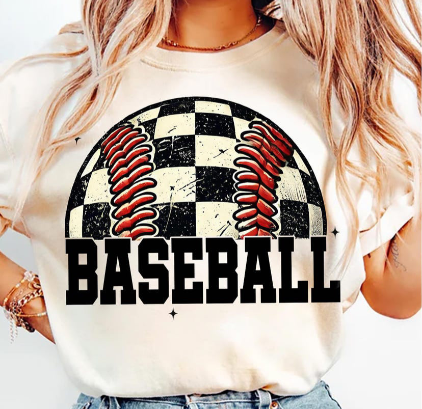 Retro Checked Ball tee