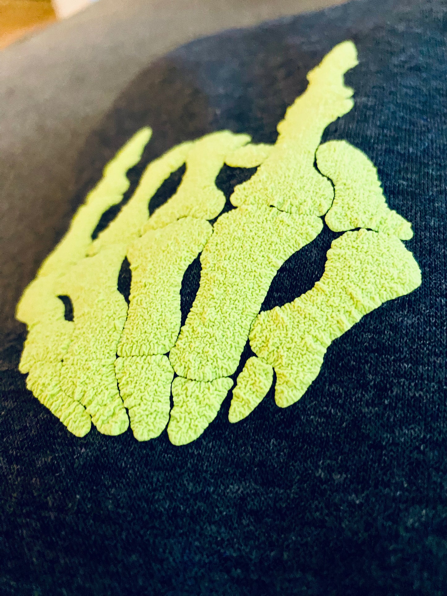 Skull Hand Crop Sweater