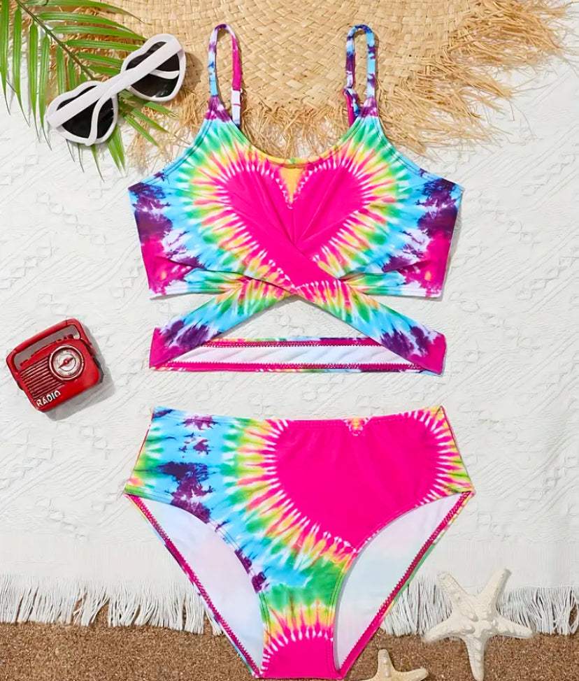 Tye Dye Heart 2 Piece Suit