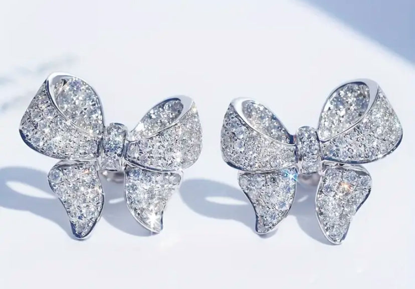 Vintage Elegant Bow Earrings