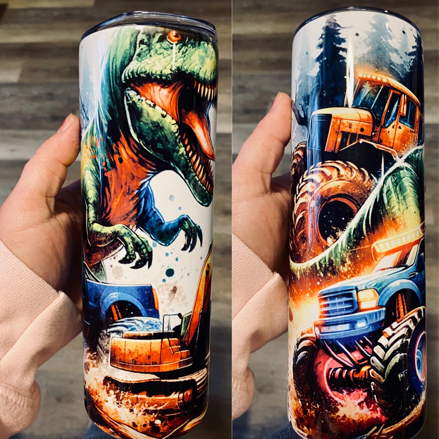 Dino Monster Truck Tumbler
