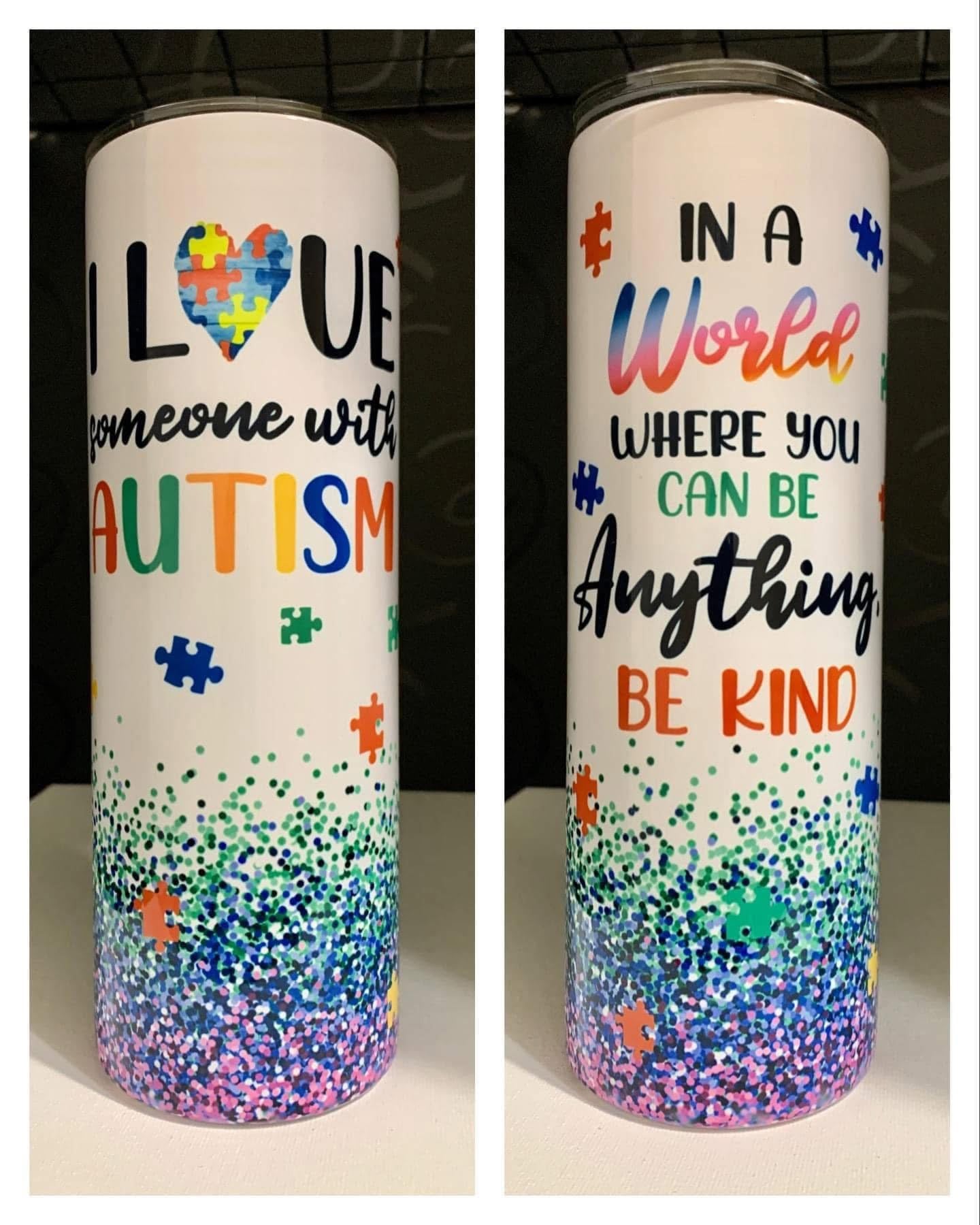 I love someone with autism tumbler