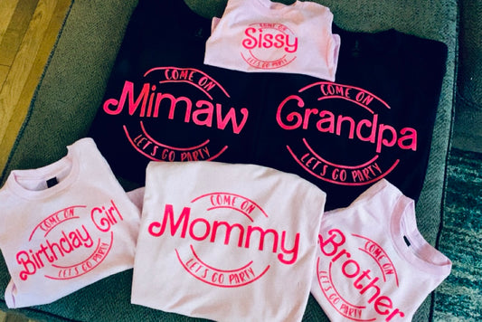 Custom Barbie Birthday Tees
