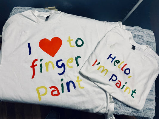 Finger painting Couple Shirts