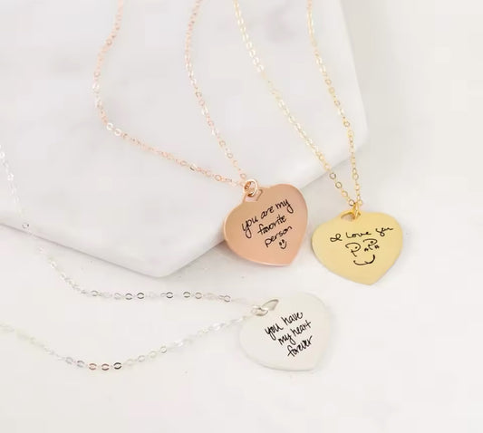 Handwritten Message Necklaces