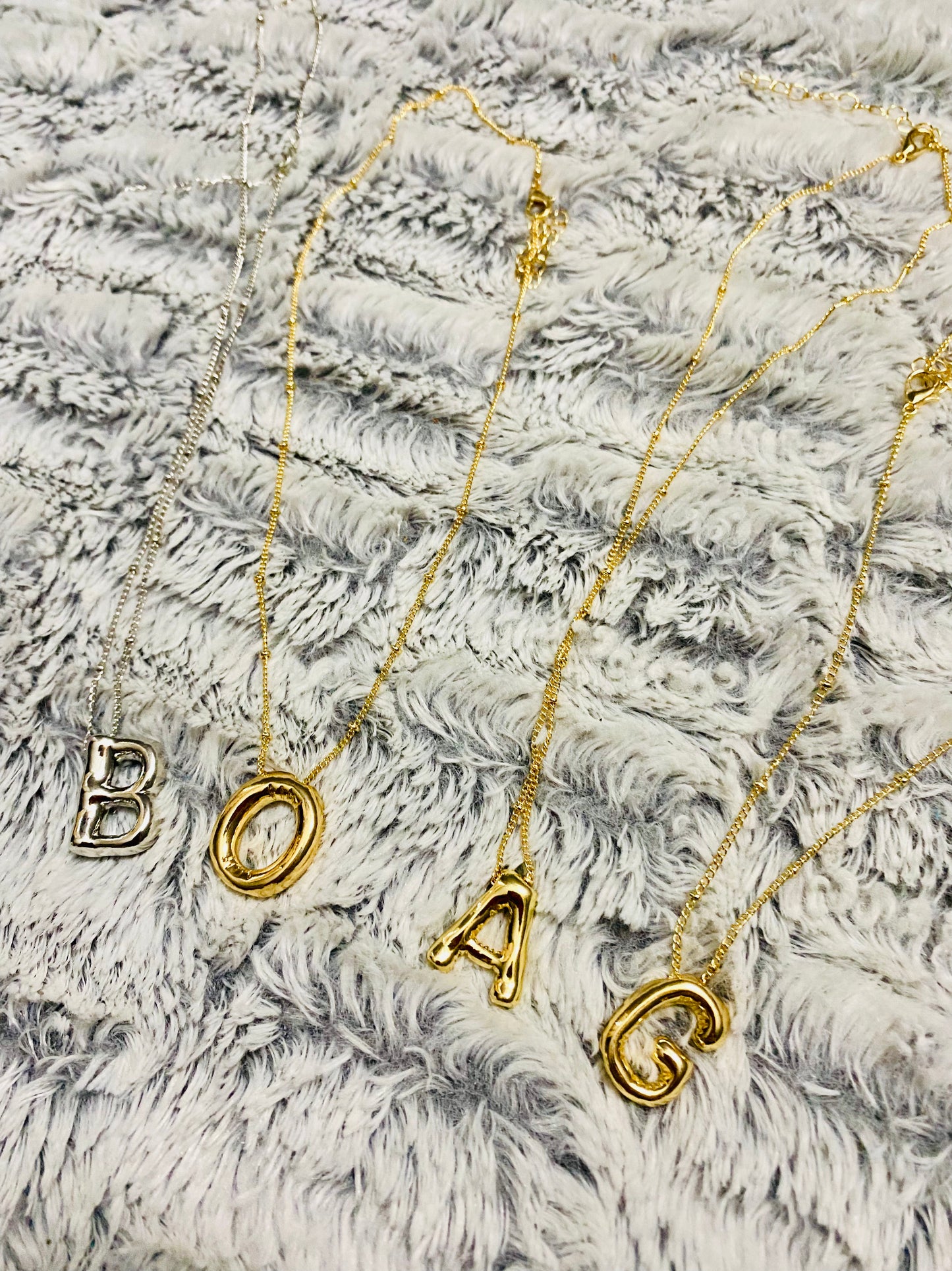 Bubble Letter Necklaces