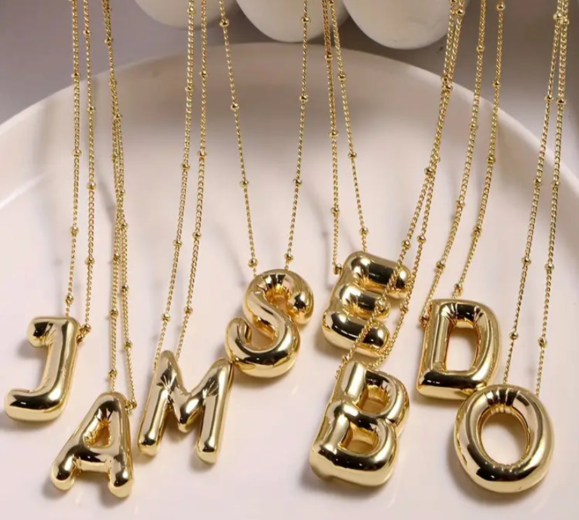 Bubble Letter Necklaces