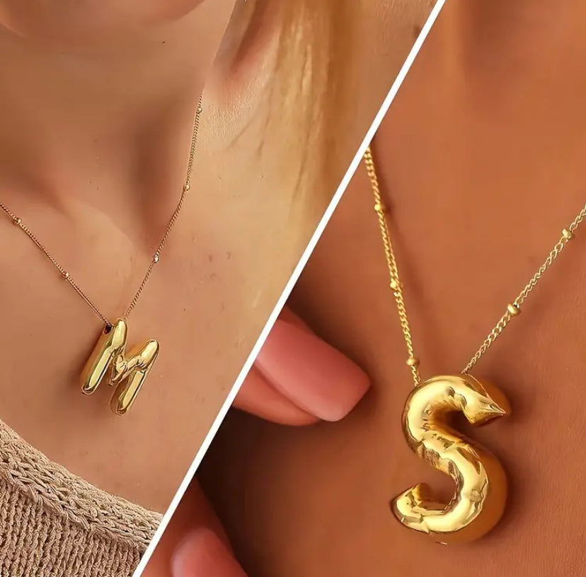 Bubble Letter Necklaces