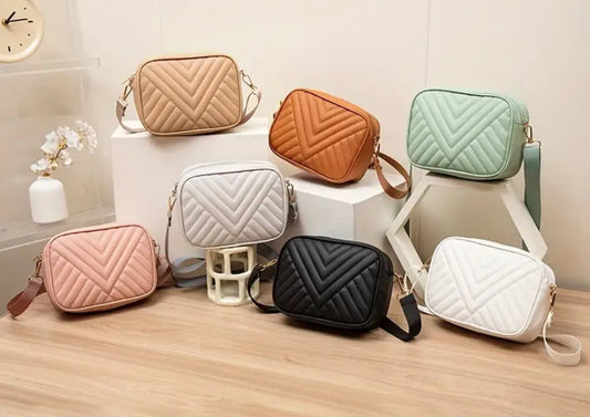 Embroidered Chevron Crossbody