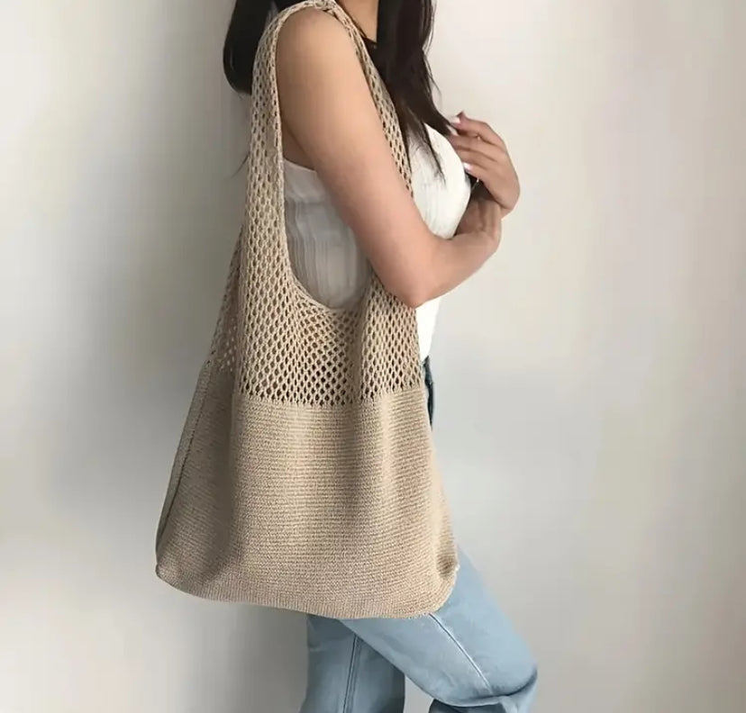 Large Boho Knit Bag