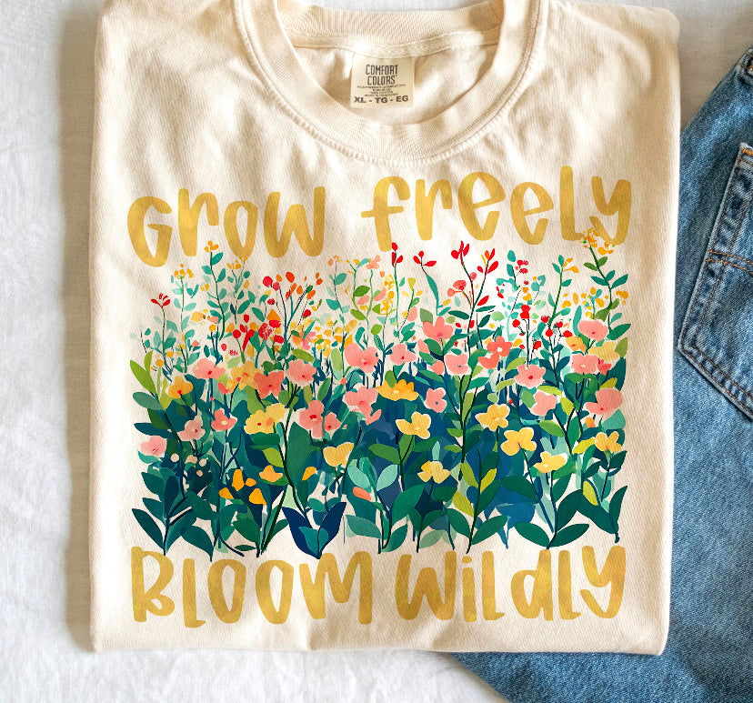 Grow Freely. Bloom Wildly. CC Tee