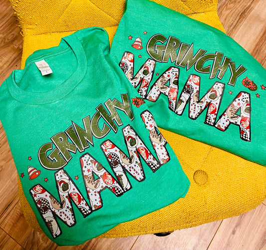 $14 Grinchy Mama Tees